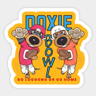 Funny Cute Doxie Dachshund Dog Football Sticker